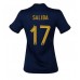 Billige Frankrig William Saliba #17 Hjemmebane Fodboldtrøjer Dame VM 2022 Kortærmet